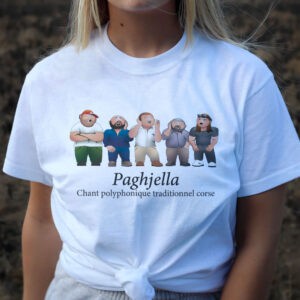 T-Shirt Paghjella, exclusivité Napo.Art, en coton bio haute qualité, unisex, imprimé à Ajaccio.