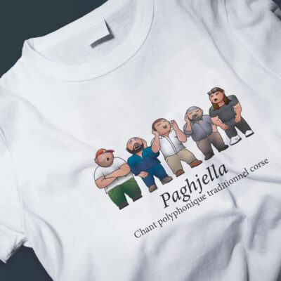 T-Shirt Paghjella, exclusivité Napo.Art, en coton bio haute qualité, unisex, imprimé à Ajaccio.